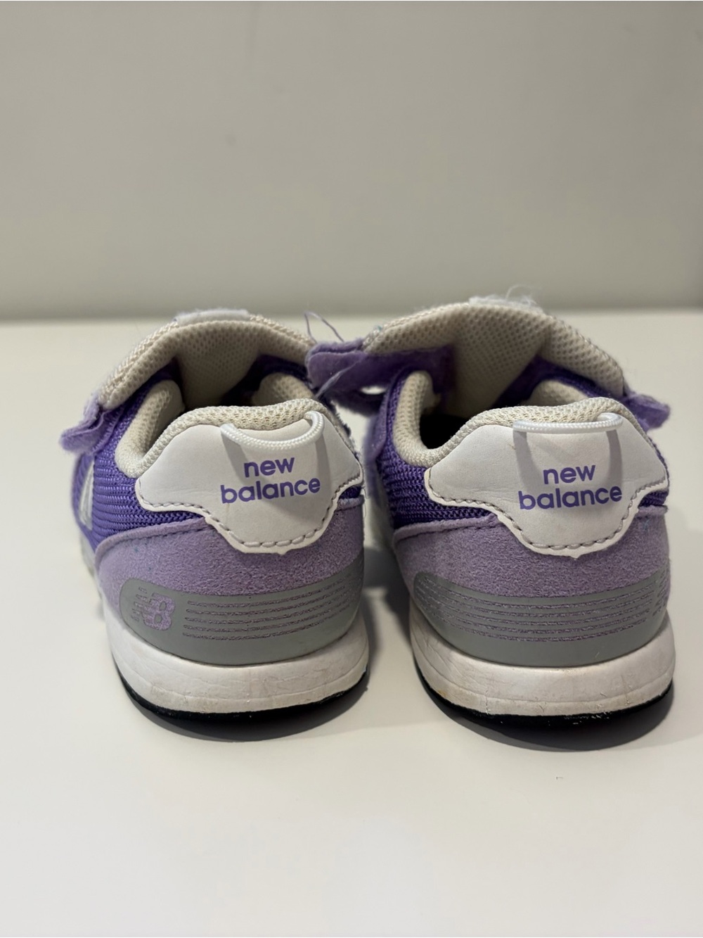New Balance Kids Purple and Gray Velcro Sneakers